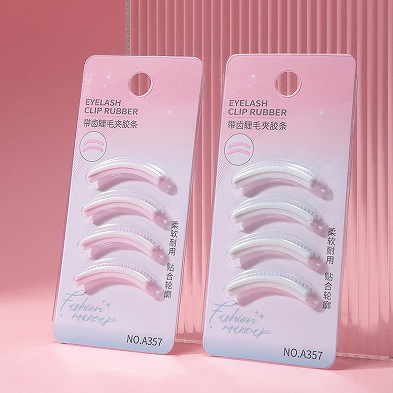 4Pcs Women's Fashion Refill Eyelash Curler Rubber Elastic Replacement Pad Gel Clip Pads Eye Makeup Tools