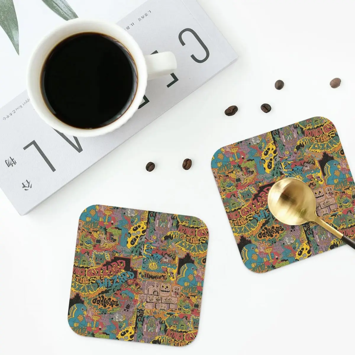 King Gizzard And The Lizard Wizard Oddments Coasters Kitchen Placemats Insulation Cup Coffee Mats For Decor Home Tableware Pads