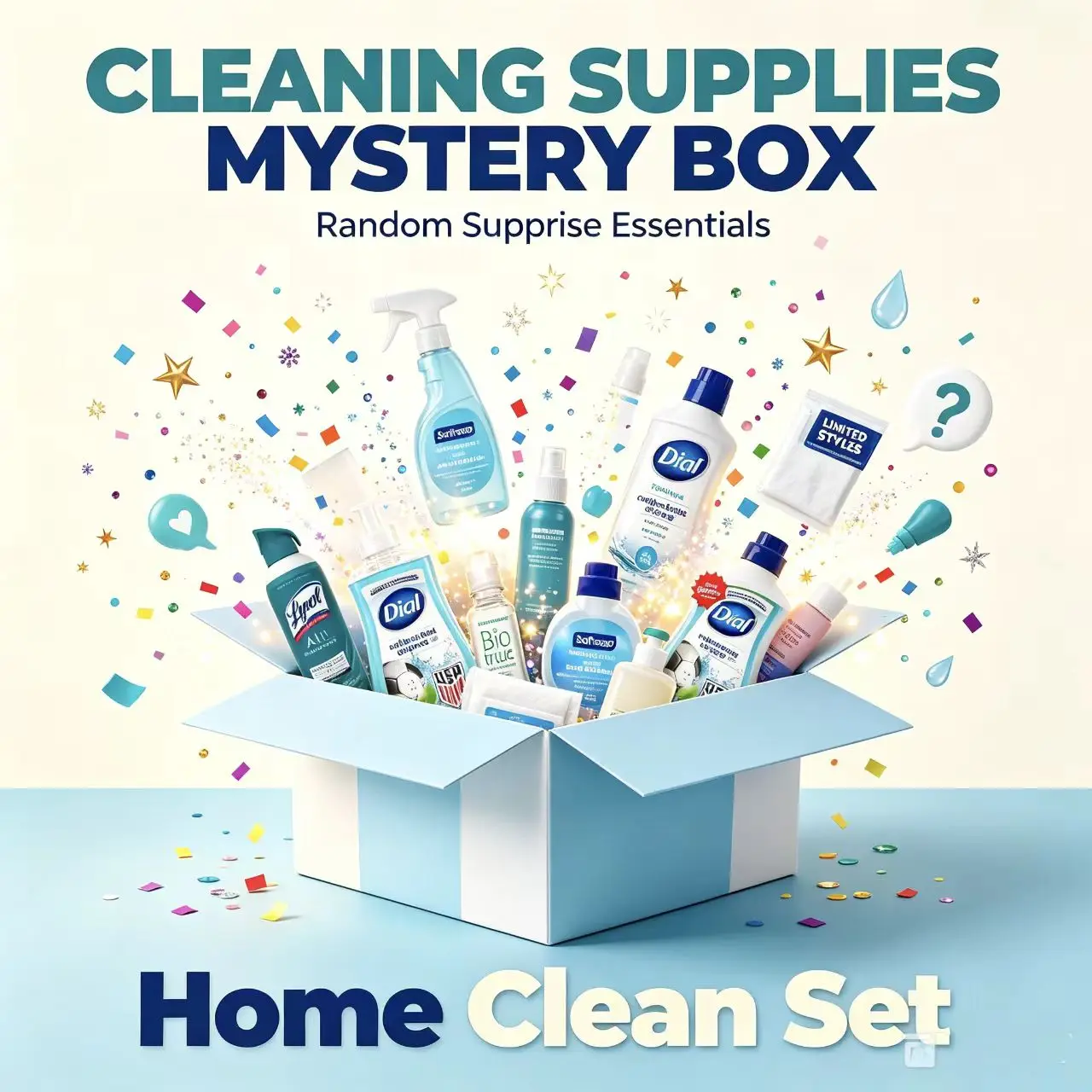 Home Cleaning Care Mystery Box Random Hand Soap Disinfectant Wipes Household Laundry Supplies Surprise Blind Box Home Essentials view 4