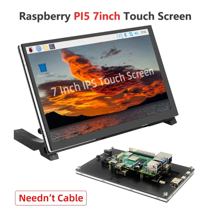 

Raspberry Pi 5-дюймовый экран IPS 1024x60 0 ЖК-совместимый дисплей для RPI 4B 3B 5 AIDA64 ПК вторичный экран