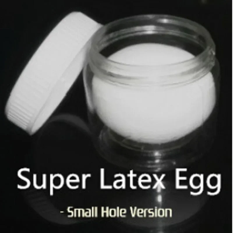 1PC Super Latex Egg Small Hole Version for Silk To Egg Close Up Magic Trick Magia Magie Magician Prop Accessory Illusion Gimmick