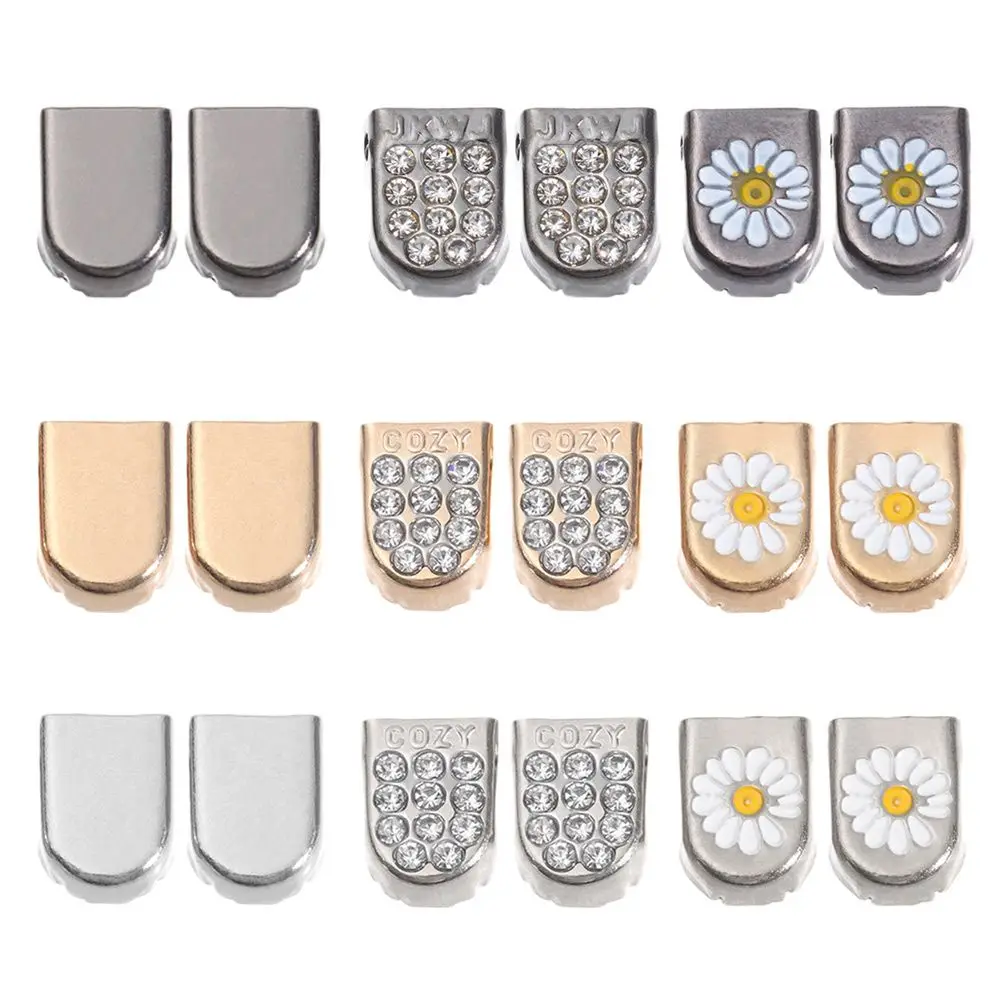 

10pcs Women Men DIY Shoe Decorations Lazy Shoelace Buckle Metal Lace Lock Shoelaces Accessories Shoelaces Tips Head