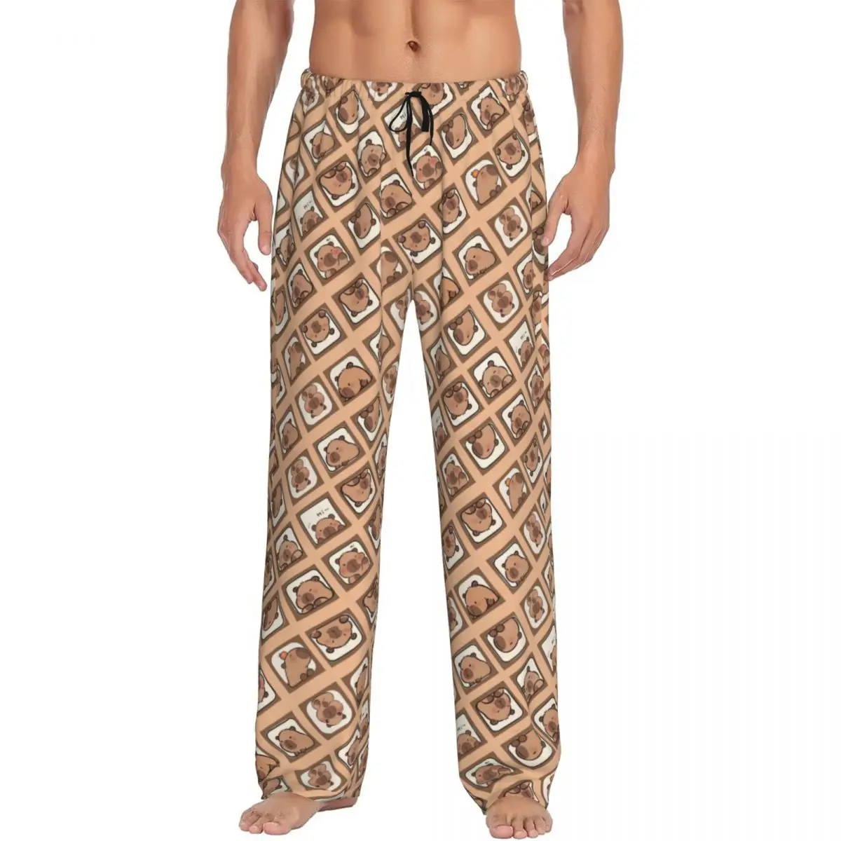 

Custom Men Funny Capybara Pajama Pants Print Sleep Sleepwear Bottoms with Pockets