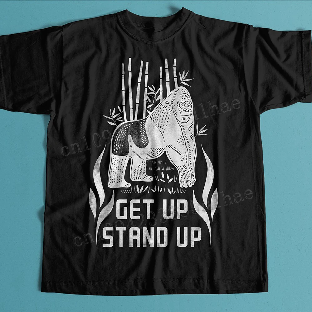 

Mother Nature Gep Up Stand Up Printed Men's T-Shirt Cotton Short Sleeve Tee Designer Men Clothing Oversized Sweatshirt Tops