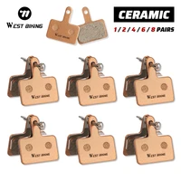 Pastillas de freno de bicicleta de cerámica de resina WEST BIKING para Shimano Mt200 M515 C501 C601 1/2/4/6/8 par de pastillas de freno de bicicleta de carretera resistentes al desgaste