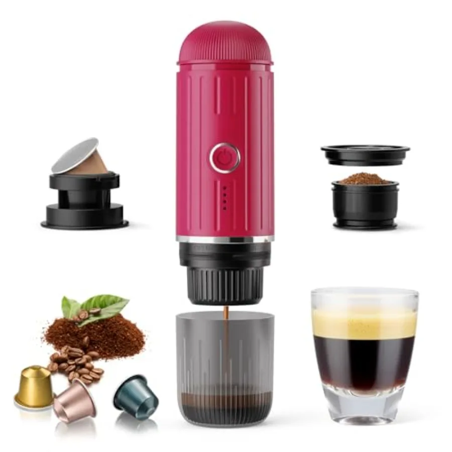 

Portable Electric Espresso Machine Travel Coffee Maker for Camping Car Self-Heating Coffee Machine with USB-C Compatible With N