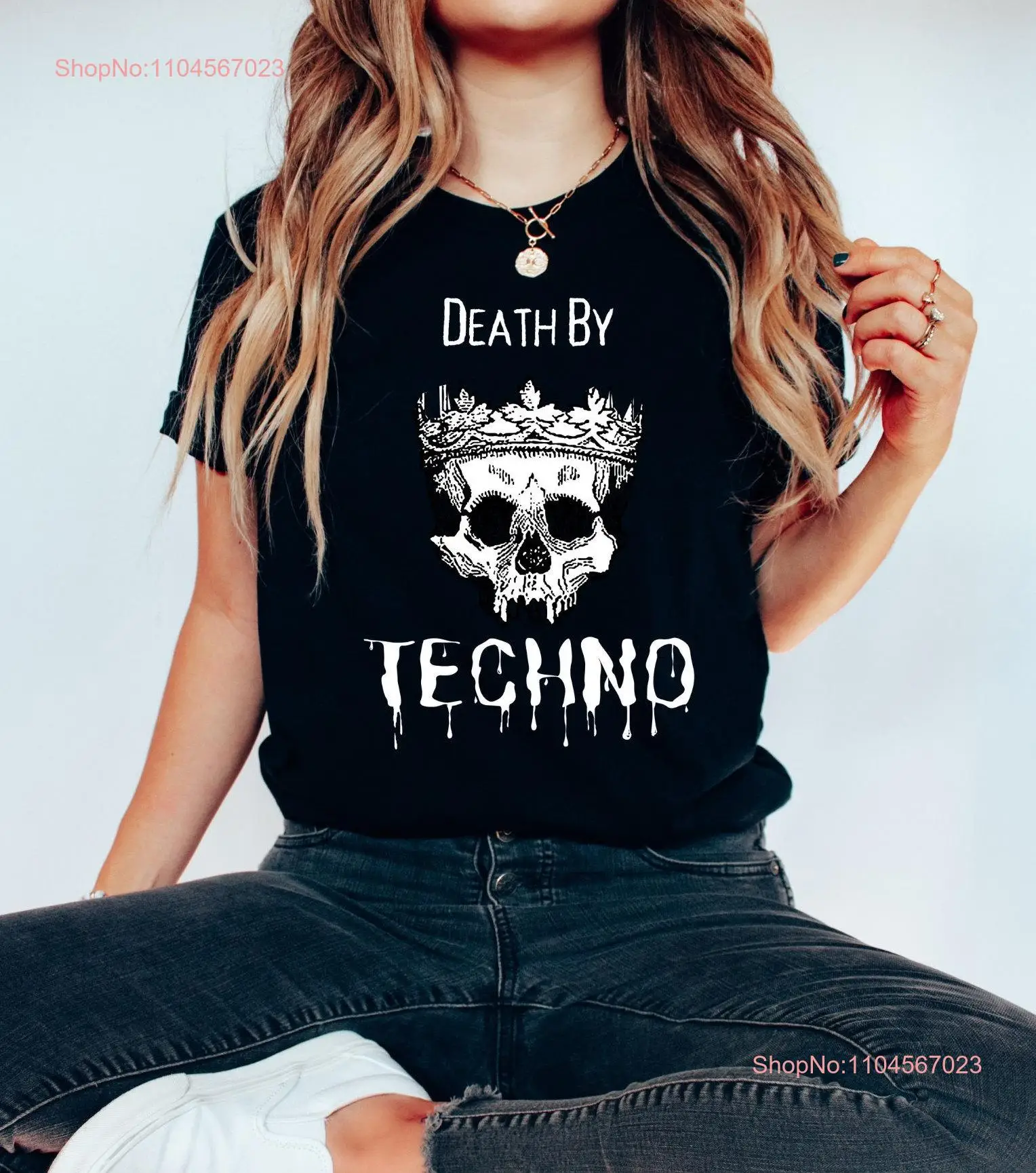 الموت من تكنو تي شيرت EDM الهذيان الملابس مهرجان الموسيقى الصلب نمط باس رئيس الأسود حفلة ديسكو الرقص الجمجمة