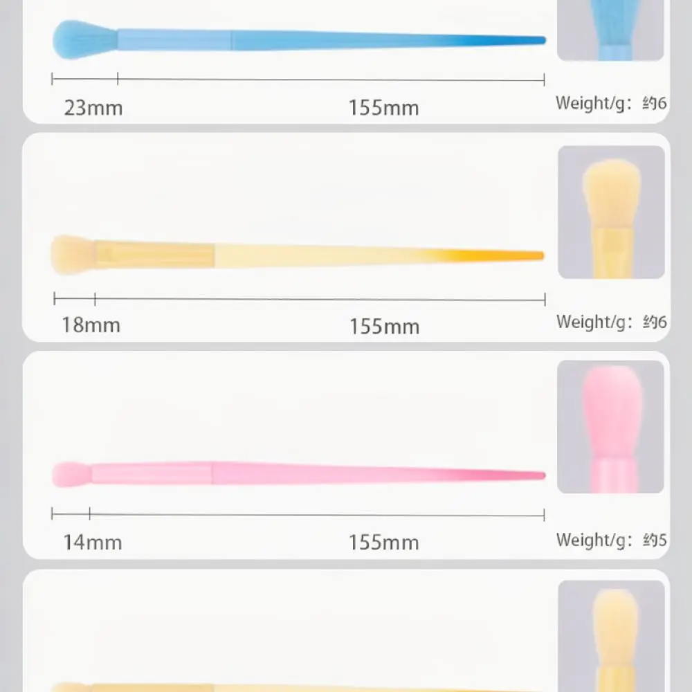 Professional Cosmetic Makeup Brush Set Macaron Series Synthetic Hair Face Powder Foundation Blending Eyeshadow Beauty Tools