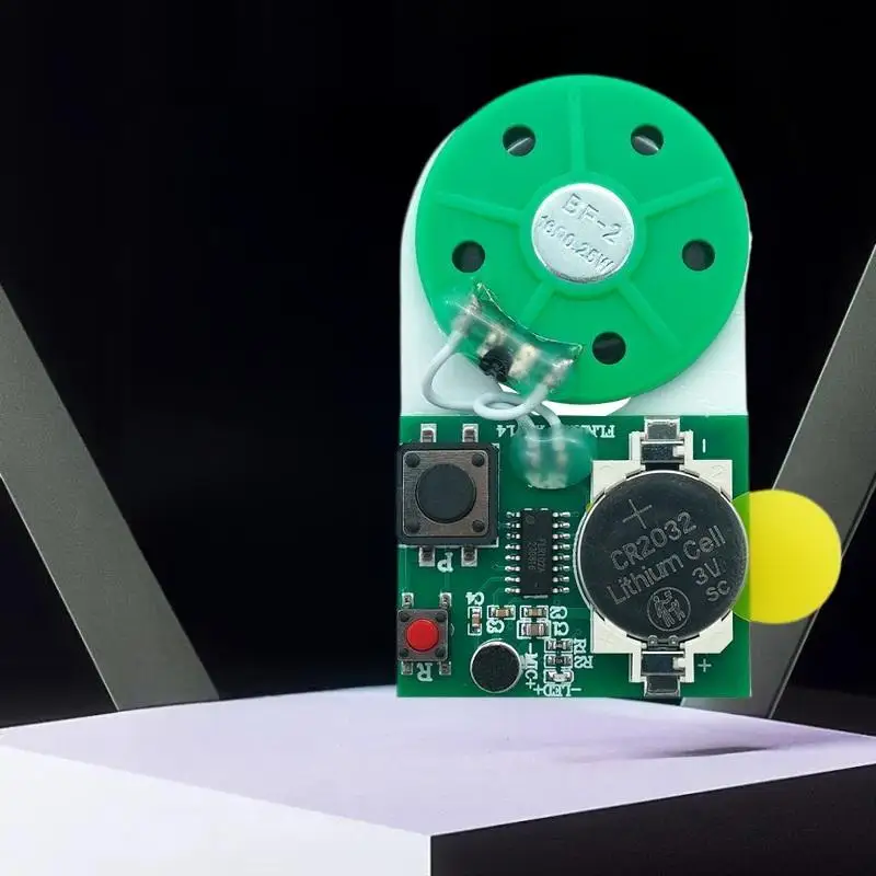 

Compact Button Control 25-Second Recording Module; Includes Dual Sided Adhesive Tape Sound Chip PCB