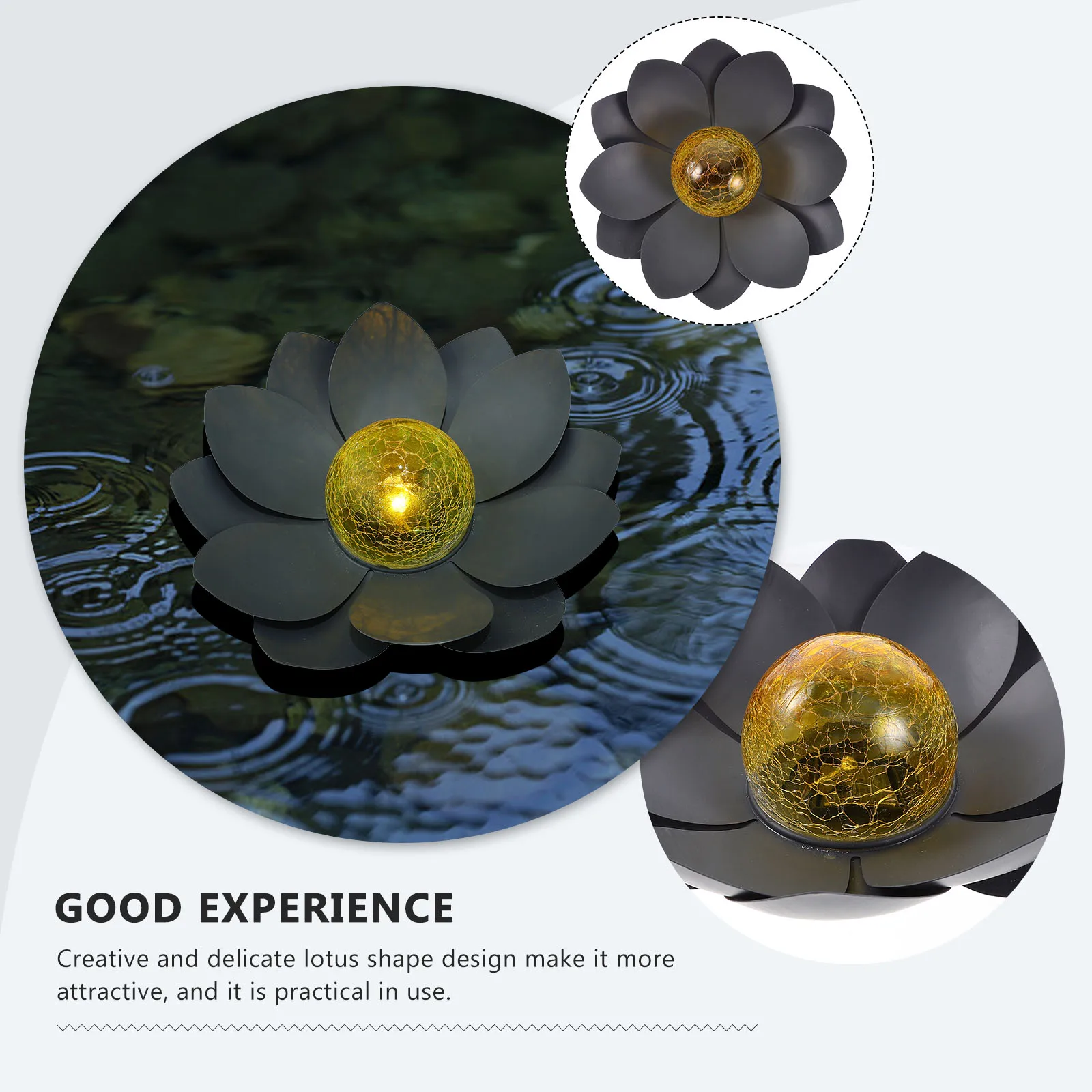 

Solar Lotus Lamp Garden Lawn Light Outdoor Yard Decorative Light Waterproof Energy-Saving Landscape Lighting Stable Base For