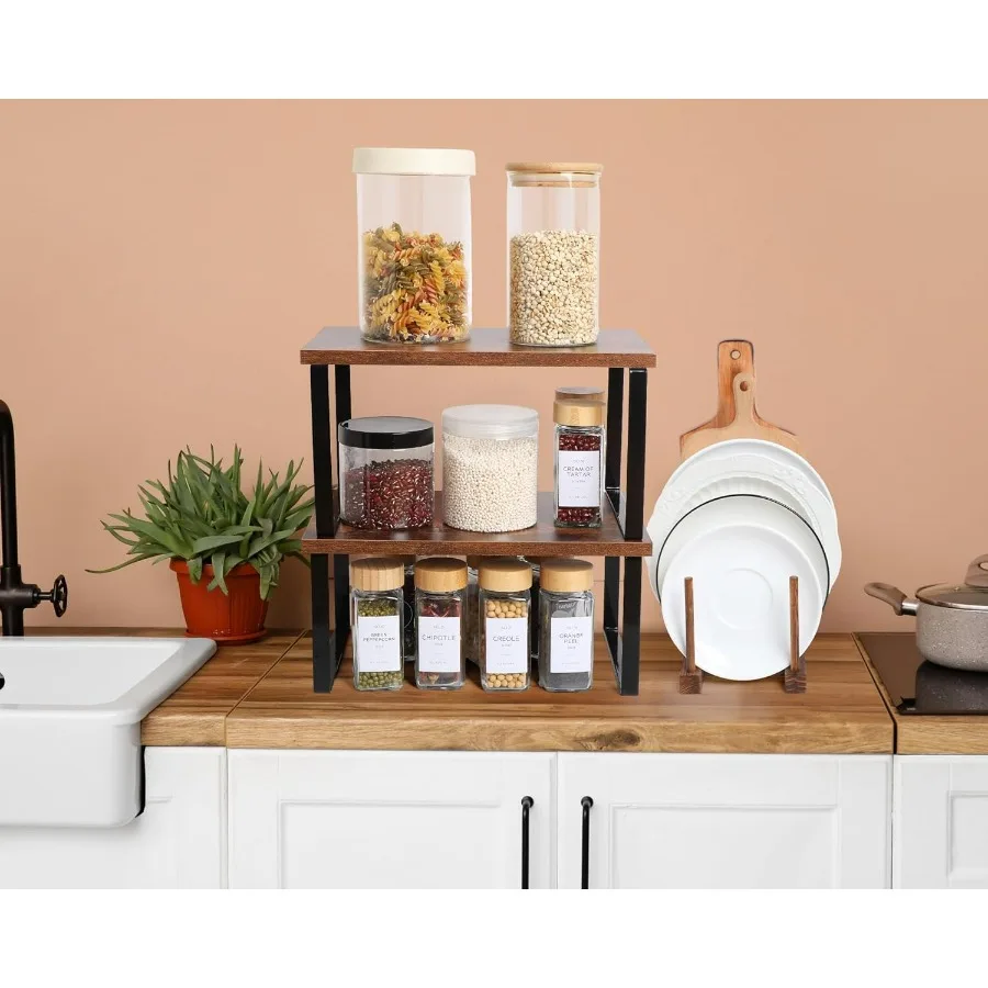 4 قطعة اكسسوارات منظم المطبخ مجموعة خزانة منظم الرف و الخيزران طبق تجفيف لوحة رفوف مكافحة تخزين Holde