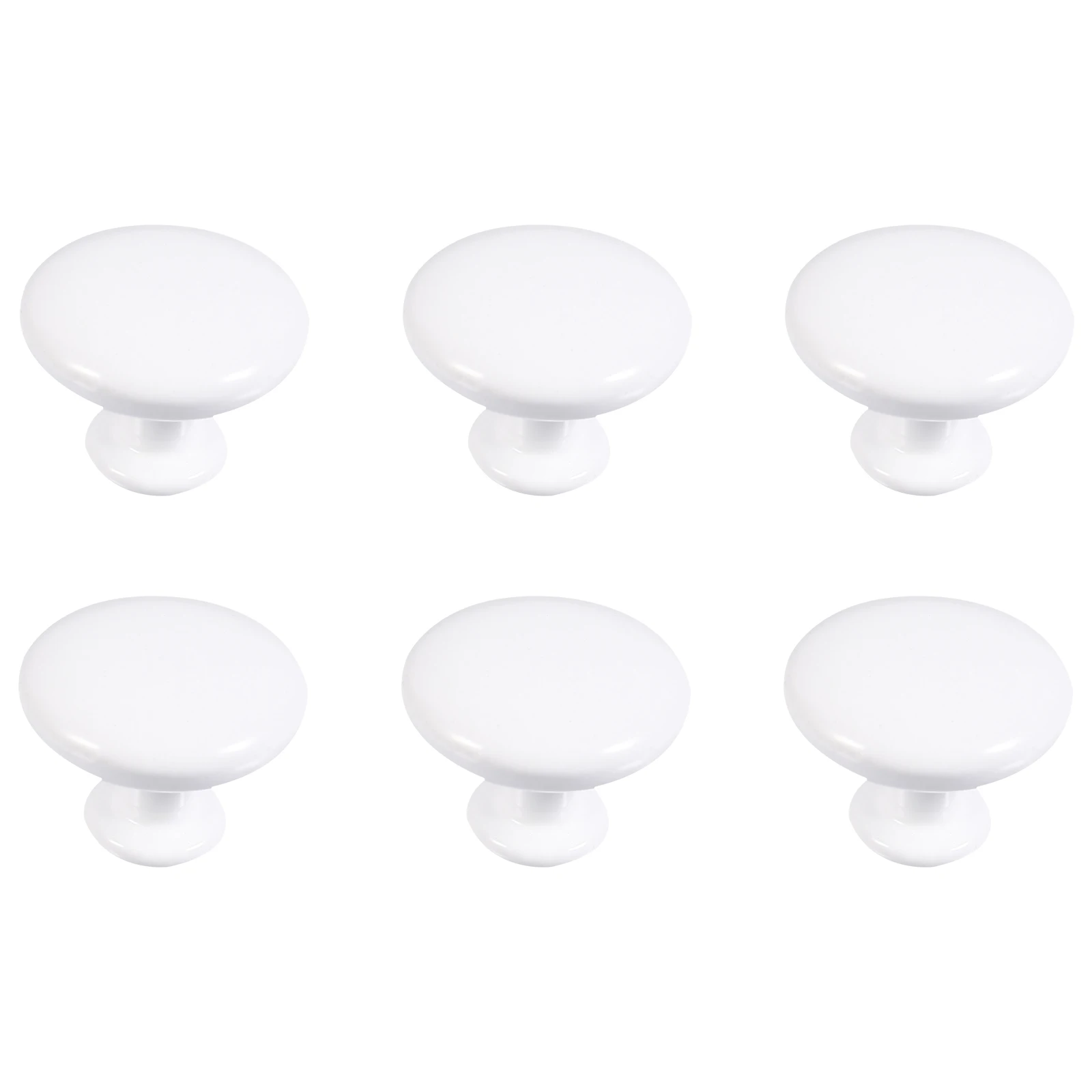 

6Pcs Durable Aluminum Alloy Cabinet Handles Single Hole Round Head Drawer Pulls for Home Furniture Accessories