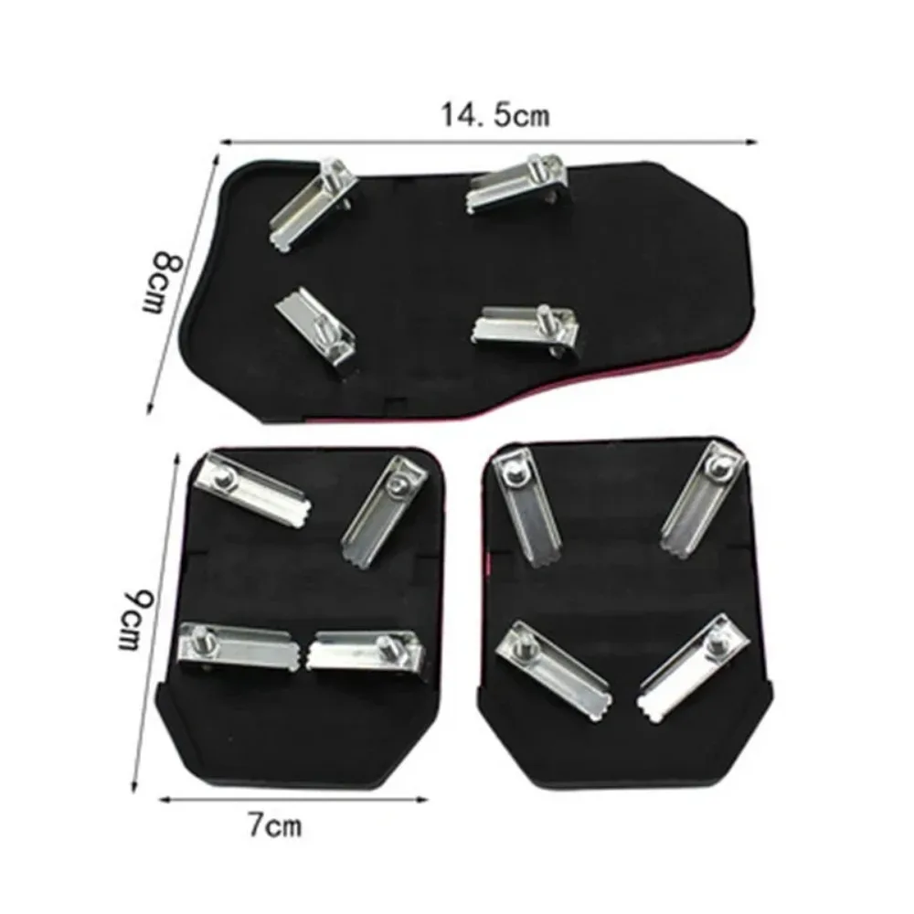 Universal Aluminum Automatic Transmission Car Pedal Cover Brake Fuel Gas Foot Pad Set Kit Pedals Red Blue Silver Non-Slip Tools