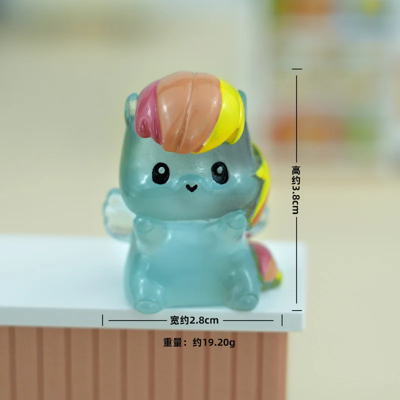Creative Anime Pony Figure Resin Desk Ornament Hand Painted Collectible