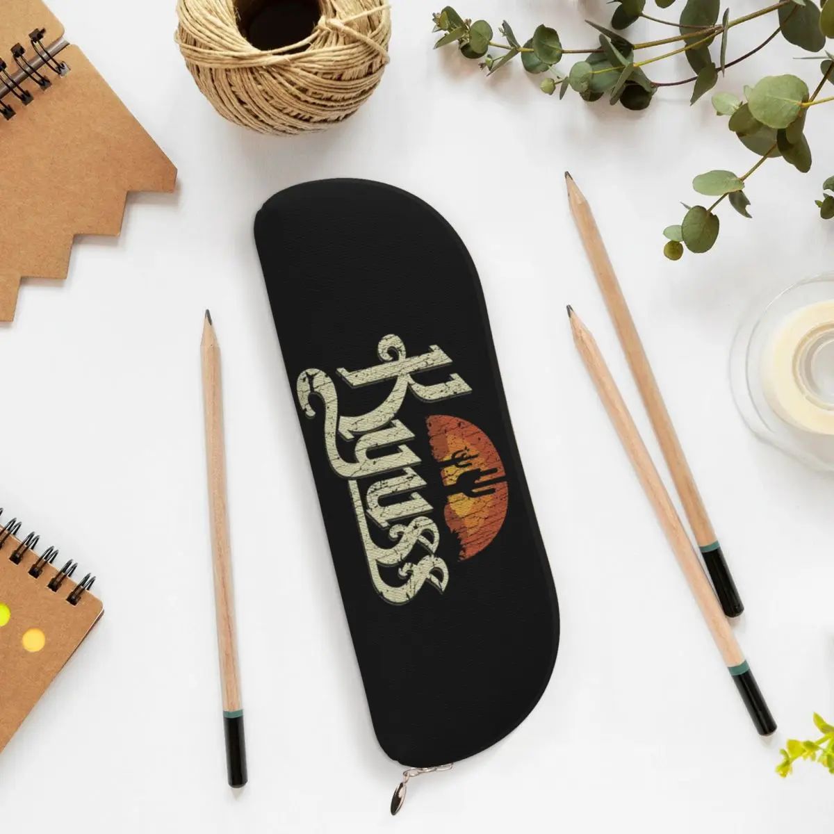 Kyuss Sunset 1987 مقلمة حامل قلم تخزين لوازم مكتبية سعة كبيرة صندوق القلم حقيبة أقلام رصاص لهدايا الطلاب