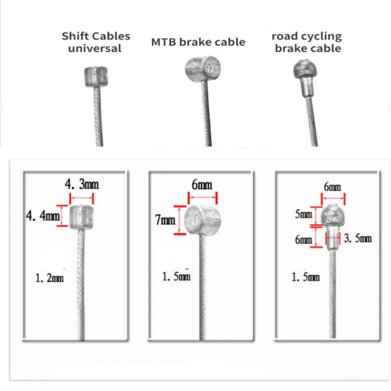 1.1-3m Mountain Road Bike Shift Brake Cable Stainless Steel Wear-resistant Bicycle Housing Line Bicycle Accessories