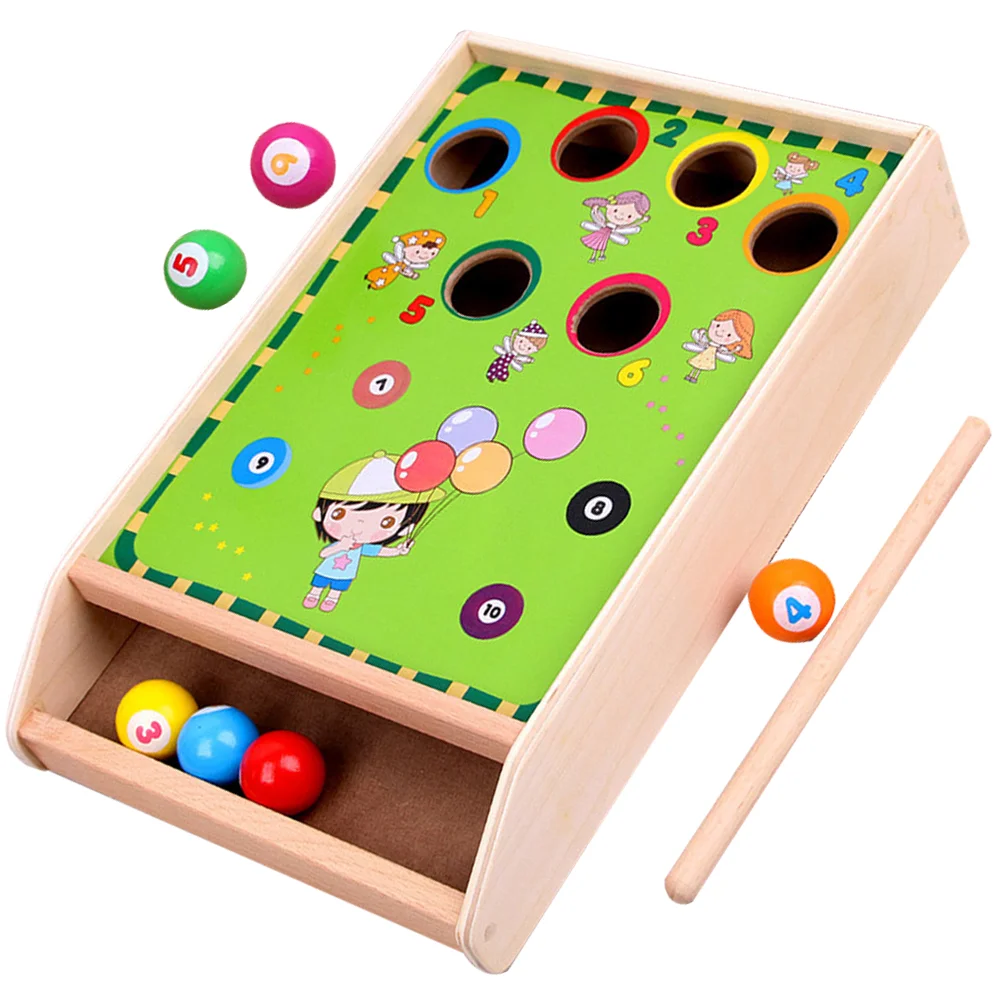 Table Toy Miniature Games Pool Billiard for Kids Wooden Child Billiards