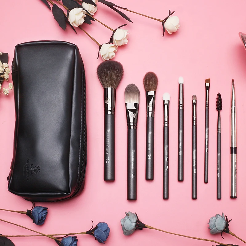 

（Big disount）A Suit/9Pcs Picasso Series Makeup Brush Set Natural Hair Synthetic Hair Copper Tube Wood Handle Factory Wholesale S