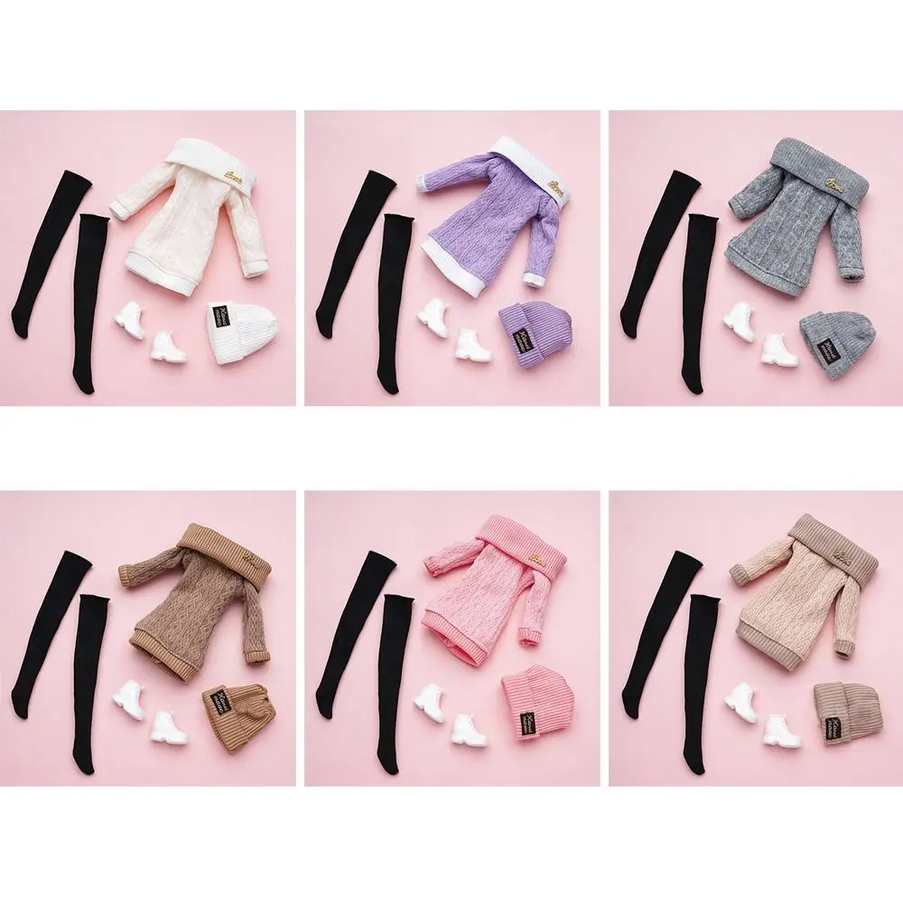 1 مجموعة 30 سنتيمتر اكسسوارات DIY فتاة ملابس الشتاء ارتداء البلوزات لباس غير رسمي القبعات دمى السراويل