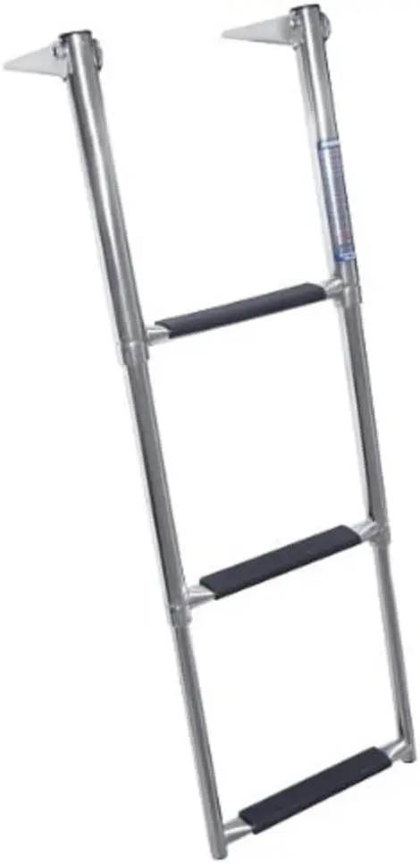 Marine Stainless Steel Over Platform Telescoping Boat Ladder with 3 Steps