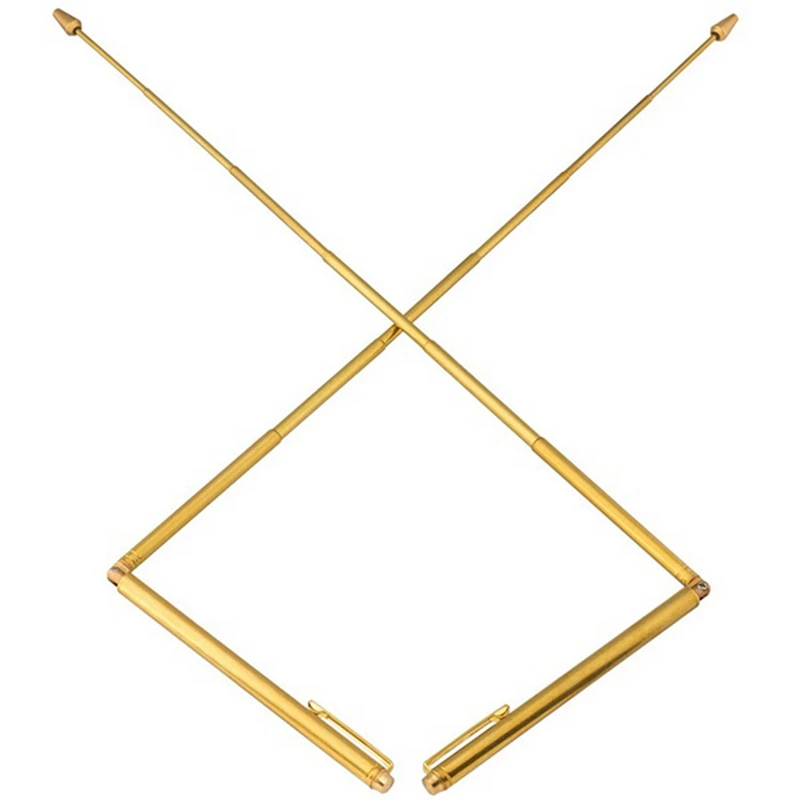 A03F 3 PCS Copper Divining Rods Set, Retractable Dowsing Rods & Pendulum, Portable Water Detector Tool for Treasure Hunting,