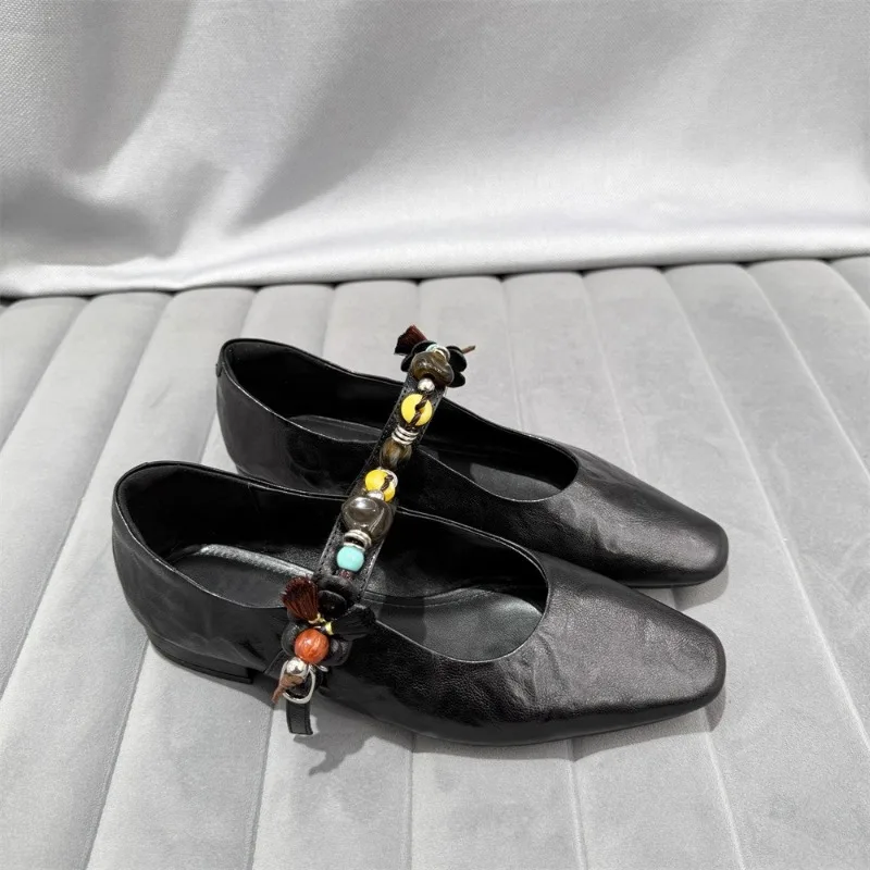 الشقق النساء أحذية خفيفة بدون كعب أحذية أنيقة الضحلة ماري جانس فستان الصنادل امرأة الصيف 2025 رياضة غير رسمية جديد Zapatillas De Mujer #3