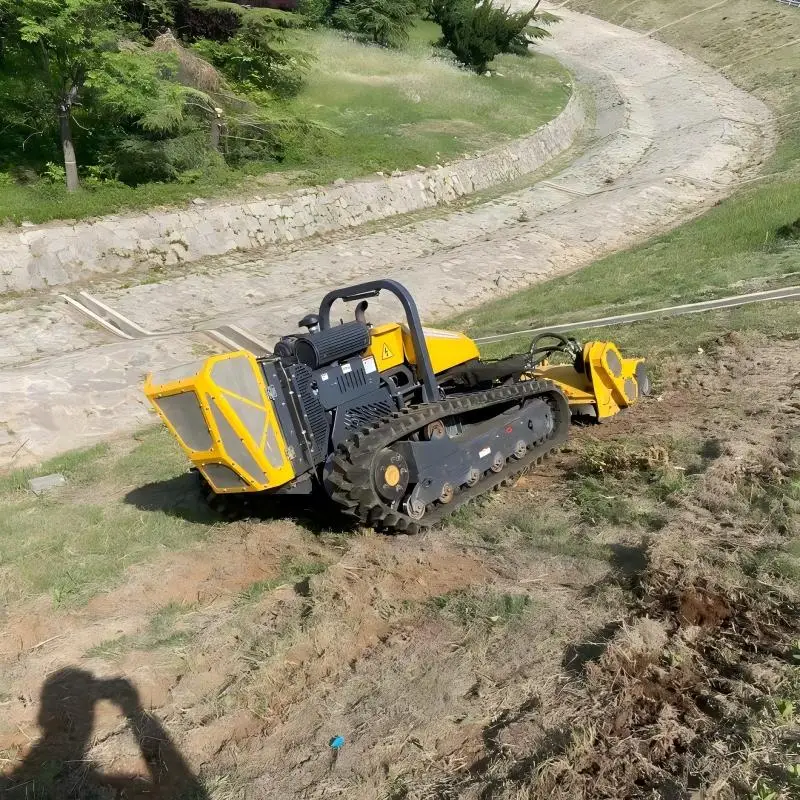 산업용 원격 제어 잔디 분쇄기 지능형 크롤러 잔디깎이 대형 디젤 로봇 3기통 디젤 엔진 플레일