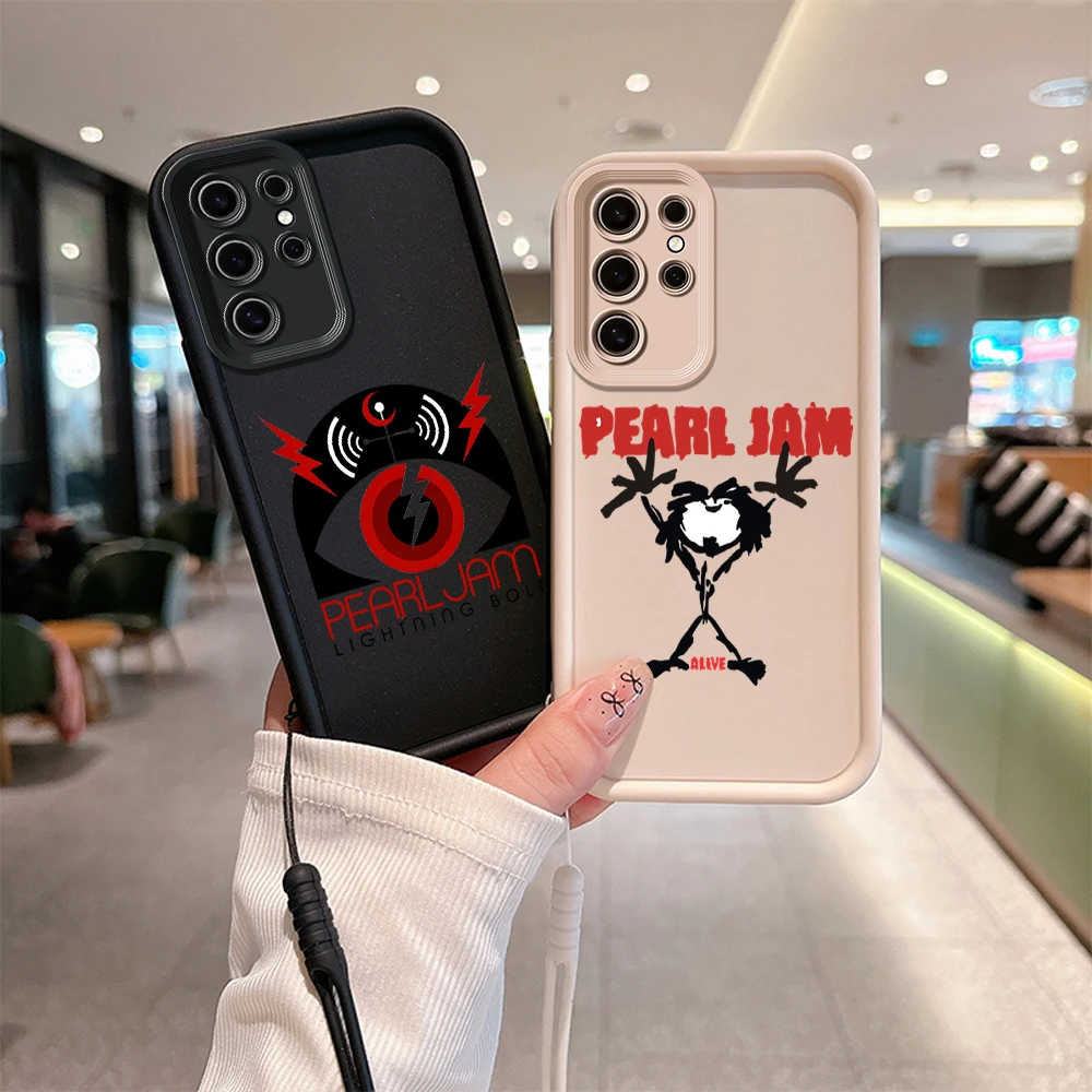 Future Days P-pearl Jam Phone Case For Samsung A03 A04 A05S A10S A11 A12 A20S A21S A13 A14 A54 A34 A53 A33 Cover With Hand Strap