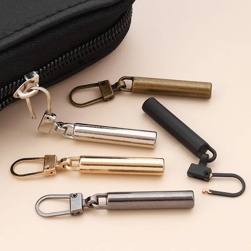 

2 Pcs Zipper Head Repair Artifact Universal Wear Small Hole Removable Backpack Bag Coat Clothing Shoes Metal Pendant Zipper Head