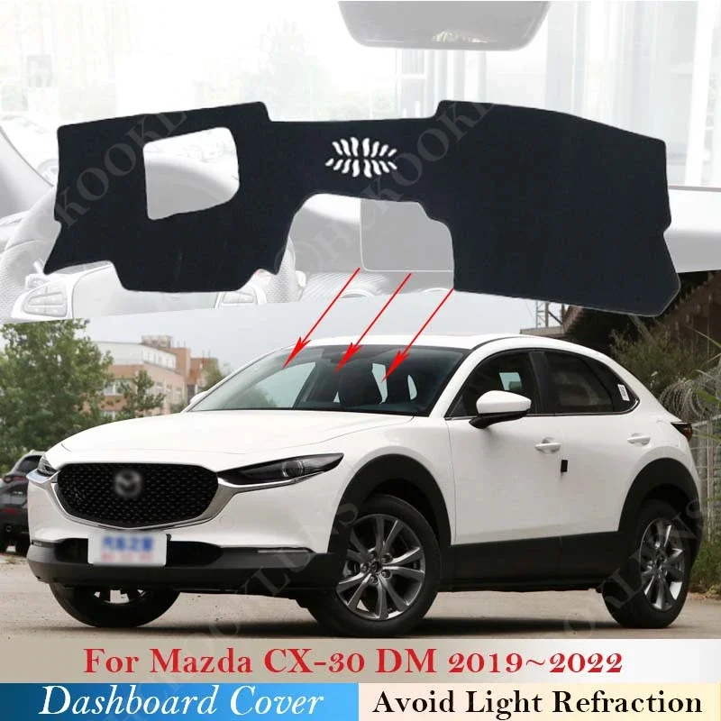 New Dashboard Cover Dash Board Mat Carpet Dashmat for Mazda CX-30 CX 30 DM 2019 - 2021 Car Accessories Pad Sunshade Cushion 2020