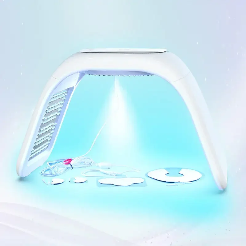 AYJ-MS03C 2024 tri-folding led facial  pdt light therapy facial steamer with cold heat spraying