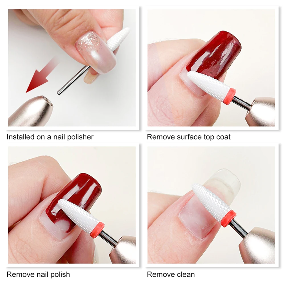 4/6 قطعة أظافر سيراميك لقمة ثقب عدة قاطعة المطحنة الكهربائية مانيكير الحفر اكسسوارات أدوات للأظافر هلام البولندية الاكريليك إزالة #4