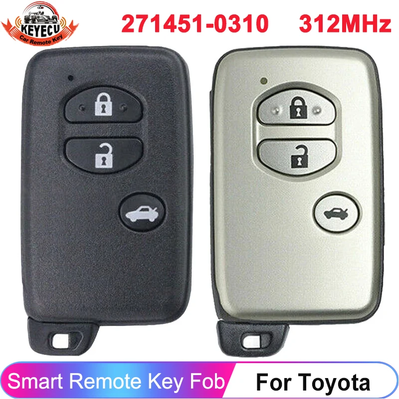 KEYECU 271451-0310 312MHz For Toyota Camry Crown Mark X Majesta Japanese 2005 2006 2007 2008 2009 2010 Smart Fob Remote Key