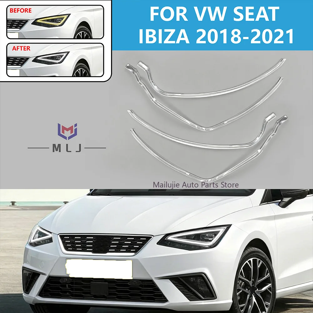 

LED Daytime Running Light Angel Eyes Guide Strip For VW Seat Ibiza 2018-2021 Light Guide Strip Car Headlight DRL Accessories