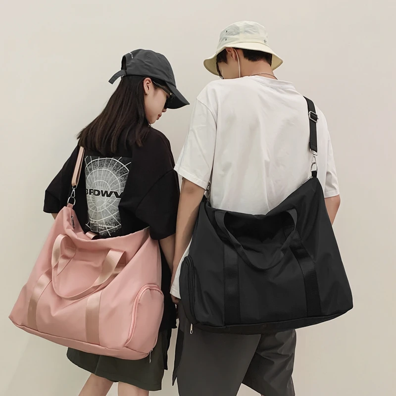 

Large CapacityTravel Shopping Bag Casual Tote Bag Women Men Trendy Cool Student Shoulder Bag Female Nylon School Crossbody Bag