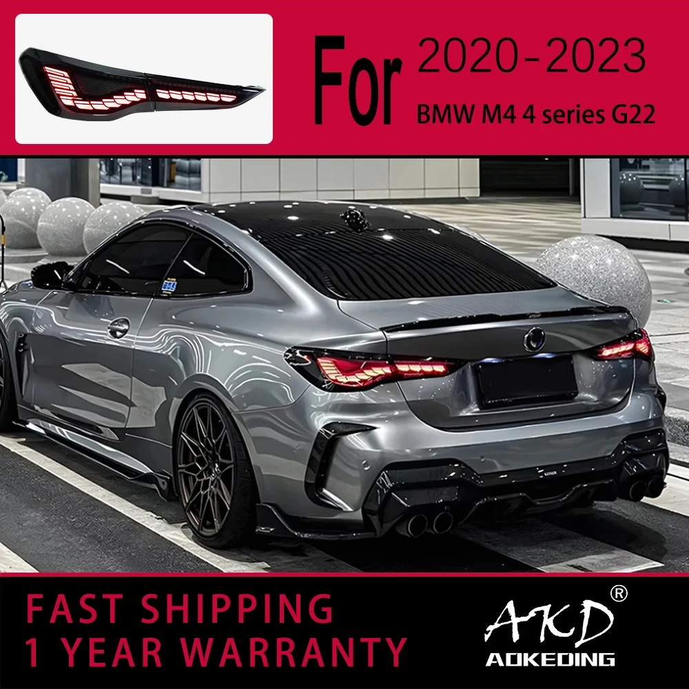 

Автомобильные фары для BMW M4 серии 4, светодиодный задний фонарь 2020-2023 G22 CSL, задний стоп-сигнал, стоп-сигнал, DRL, задний ход, автомобильные аксессуары
