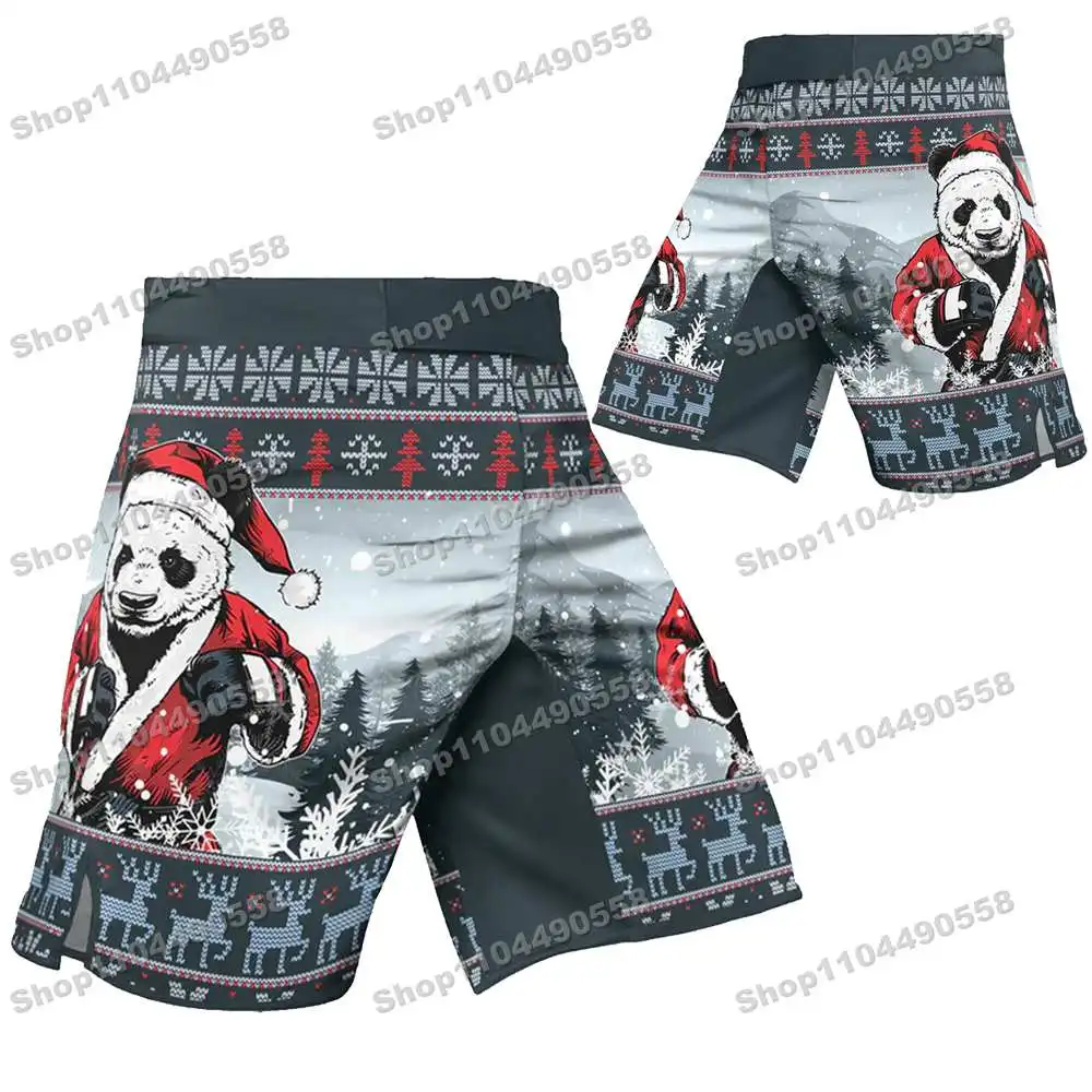 N316th Kinds Of Newly Panda Rash Guards Surfing Beach Swimwear Diving Gym Short sleeves MMA BJJ Men Jiu Jitsu Fitness Sets view 4