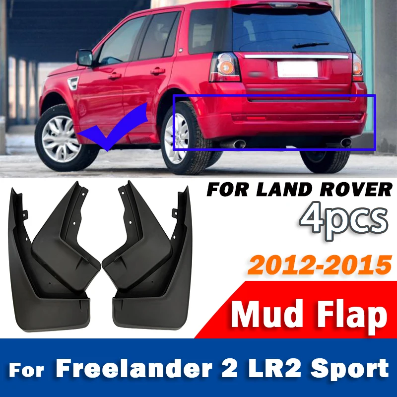 Guardabarros delanteros y traseros para Land Rover Freelander 2 LR2 Sport 2012-2015, accesorios, aleta de barro, protector contra salpicaduras