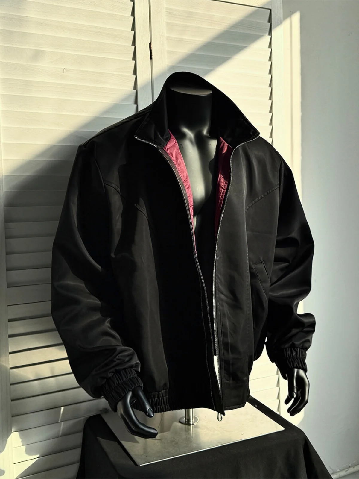 

Men's ort Flight Jaet Patchwork Workwear Outerwear Spring Autumn Cleanfit American Sle Polyester Fiber Zipper Closure