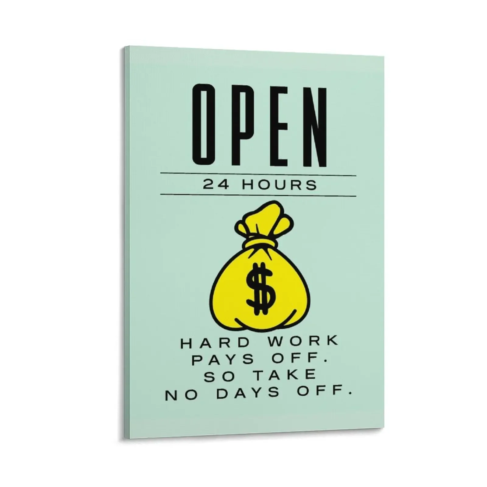 

Monopoly open 24 hours Canvas Painting decorative wall poster Decoration for bedroom Decoration wall poster mural