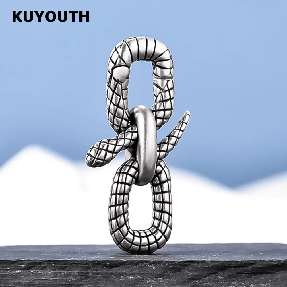 KUYOUTH Trendy Copper Snake Magnet Ear Weight Earring Gauges Piercing Body Jewelry Expanders Stretchers 6mm 2PCS