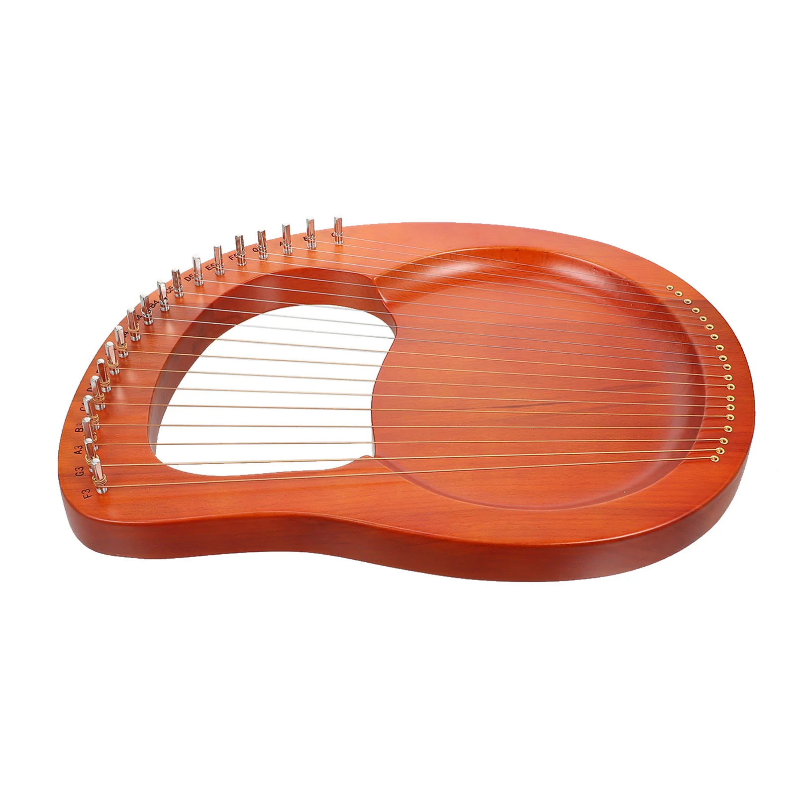 

19 String Lyre Musical Instrument Harp with Tuning Wrench Handheld Wood Solid Ancient Style Wooden Retro Instruments