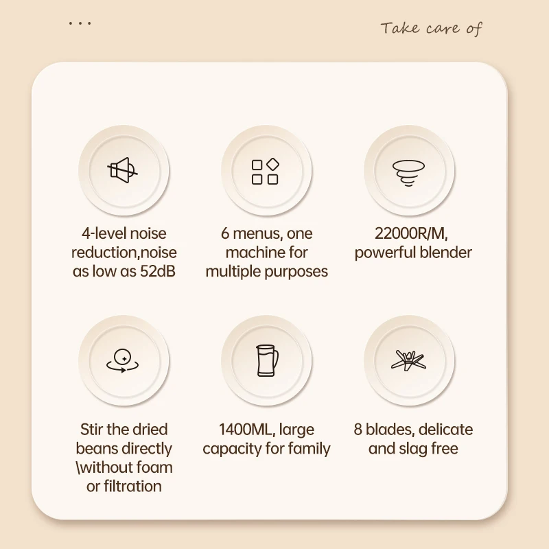 KONKA-procesador de alimentos de alta velocidad con función de calentamiento, licuadora eléctrica de bajo ruido, fabricante automático de leche de soja, mezclador de batidos