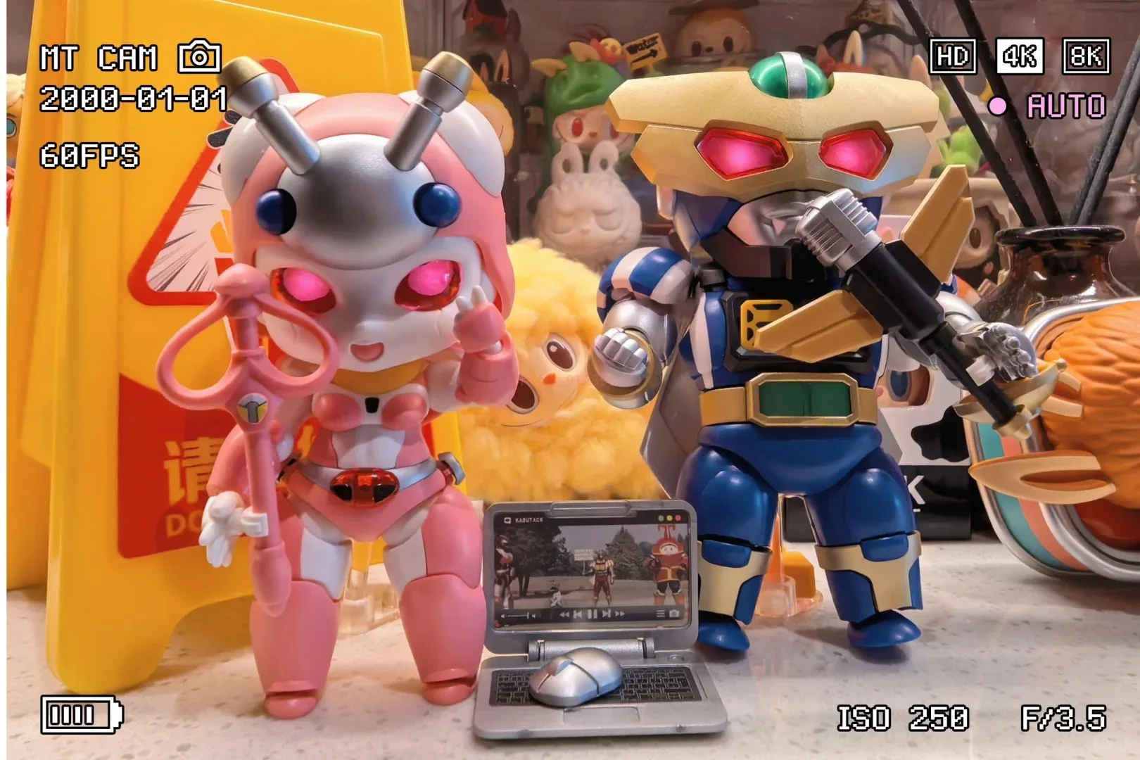 In Stock Original Orange Cat Sixth Bullet B-Robo Kabutack  Captain Tentoleena Q-Version Assembled Model Toy view 5