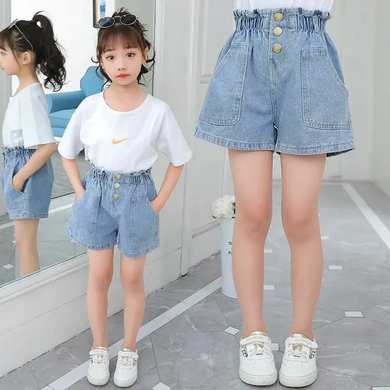 

2024 Kids Baby Girls Summer Denim Clothing Shorts Pants Jeans Clothes Children Girl Casual Short Trousers Infant Bottoms