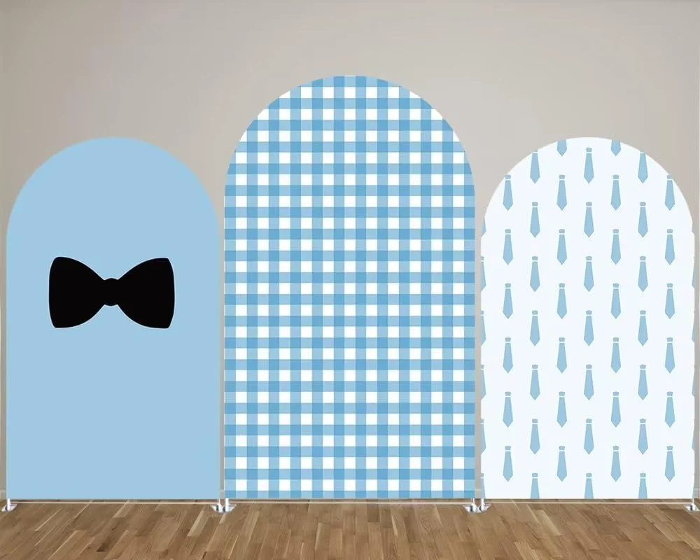 

Эластичные чехлы с синим галстуком-аркой для украшения дня рождения мальчика и босса, арочная подставка, реквизит для детского душа