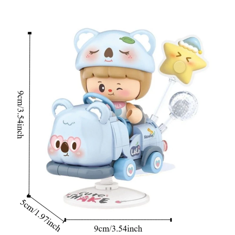 Aprendizagem montar carro de balanço para animais de estimação montar brinquedos pequenas partículas caminhão de alimentação blocos de construção de carro de balanço 190 peças + loja de frutas