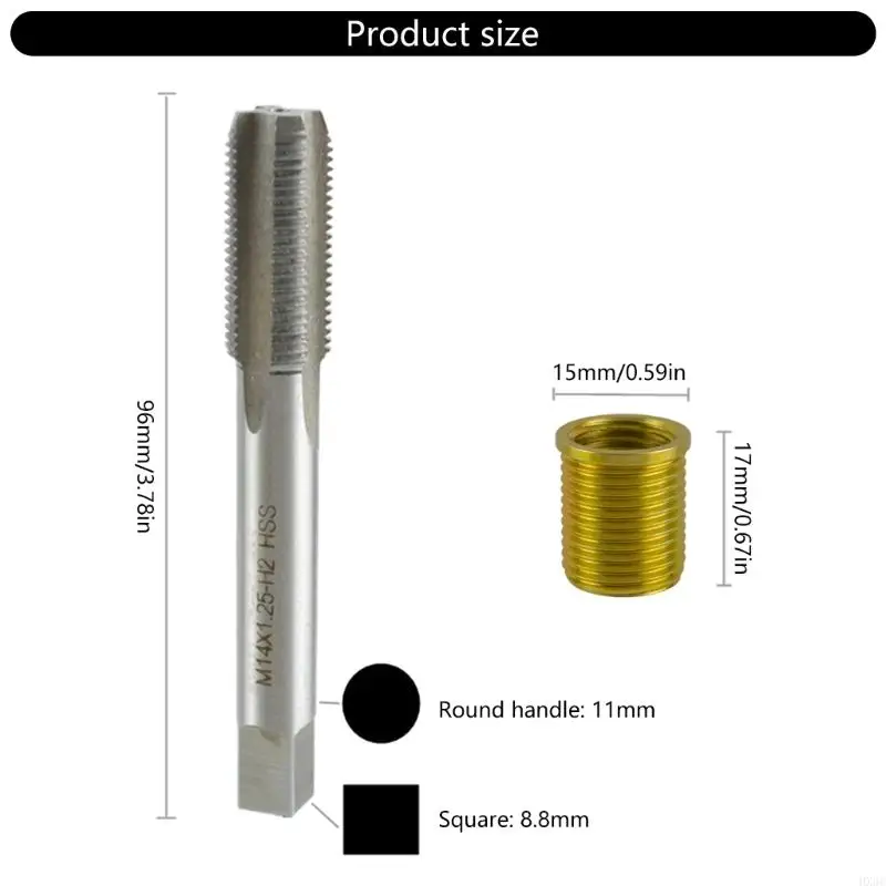 HX6C شرارة المقابس طقم تصليح الموضوع M12x1.25 إدراج الحنفية خيط الفولاذ المقاوم للصدأ أداة إصلاح لملحقات محرك السيارات