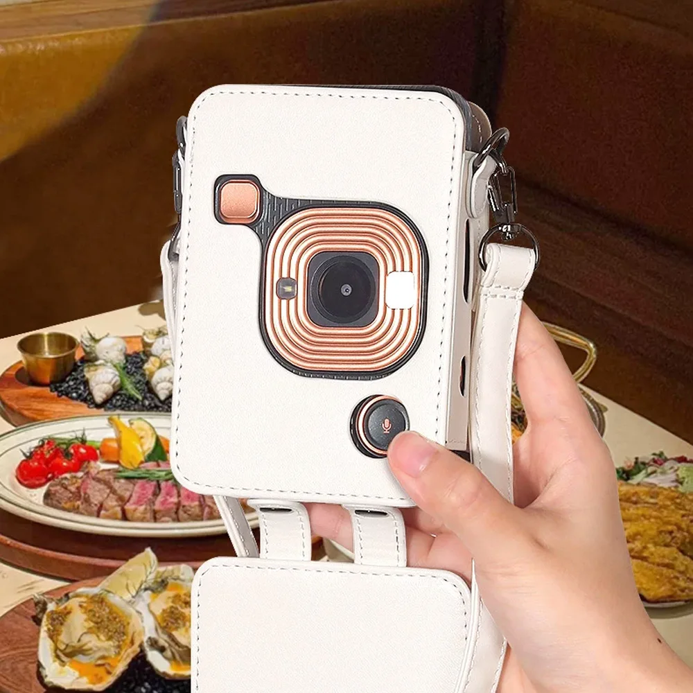 Retro PU Leather Case For Fujifilm Instax Mini LiPlay Hybrid Instant Film Camera,Carrying Compact Shoulder Bag Mini LiPlay Cover - view 6