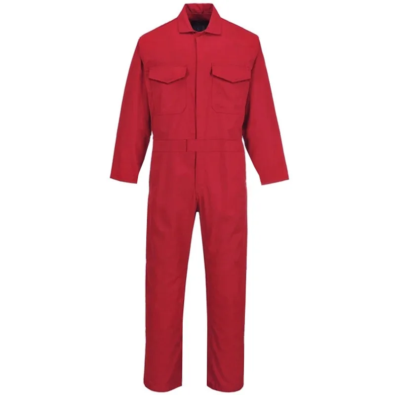 Men's and Women's Solid Color Cotton Reflective Labor Protection Work Suit Long Sleeve Set Work Pants